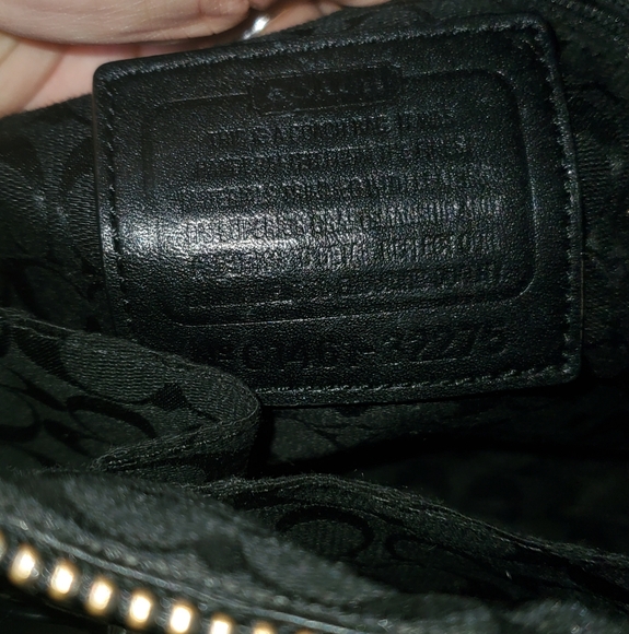 Mini Black&Cream Coach Handbag - Picture 5 of 7